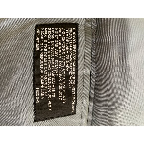 Mens Navy Blazer Jacket Summer Size 44L Tall Tweed Polyester Classic Fit 8900 - Picture 5 of 10